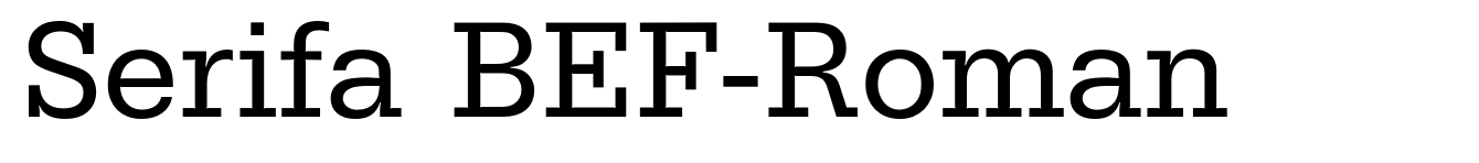 Serifa BEF-Roman